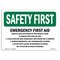 Signmission OSHA, 7" Height, Decal, 10" x 7", Landscape, Emergency First Aid Should Liquid Or Vapors OS-SF-D-710-L-10582 - alternate 1
